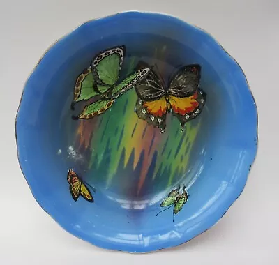 Buy Newport Pottery Clarice Cliff Era Dish With Hand Painted Butterflies, C1930 • 65£
