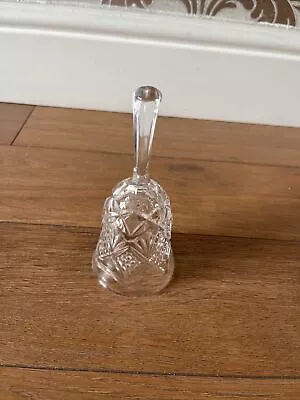 Buy Vintage Crystal Clear Cut Glass Bell Hand Crafted  • 2.99£