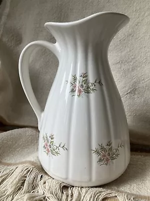 Buy Vintage Royal Cauldon Hull England Ceramic Jug/Pitcher Vase White Floral • 12.65£