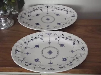 Buy 2 X Myott Meakin Finlandia Denmark Blue Oval Serving Plate/platters 12.75  X 10  • 19.95£