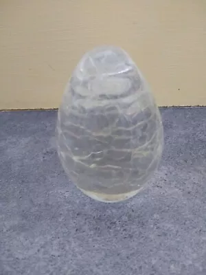 Buy Alum Bay Glass Egg Clear Crackled Pattern • 3.49£