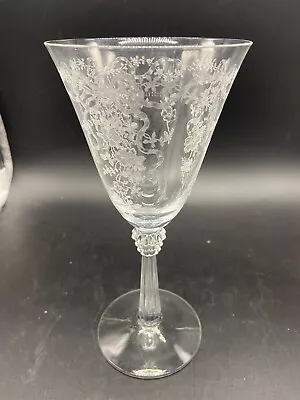 Buy Fostoria Etched Romance Water Goblet 7 1/2  Elegant Glassware Replacement • 13.97£