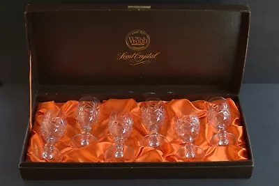 Buy 6 X Vintage Webb Continental Hand Cut Lead Crystal Sherry/port Glasses In Box • 25£