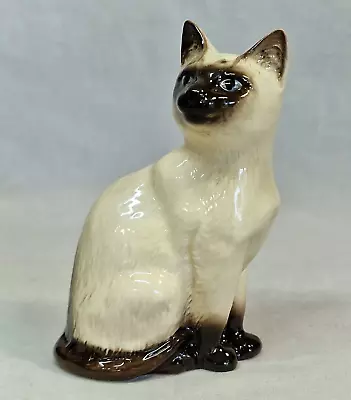Buy Vintage Beswick  Siamese Cat, Seated, Head Turned Back Looking Up, Model 1887. • 14.75£