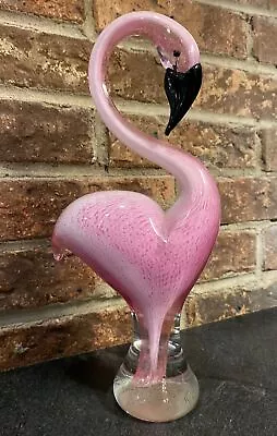 Buy Large Vintage Pink Murano Style Flamingo Handblown Art Glass Figurine- Over 11” • 55.92£