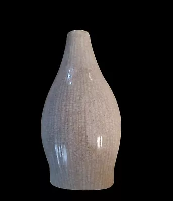 Buy Pottery Barn Crackle Glaze Beige Ceramic Vase 9  • 22.37£