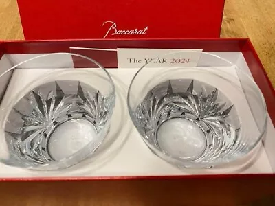 Buy Baccarat LUTETIA 2024 Year Tumbler Crystal Rock Pair Glass Set Of 2 • 133.98£