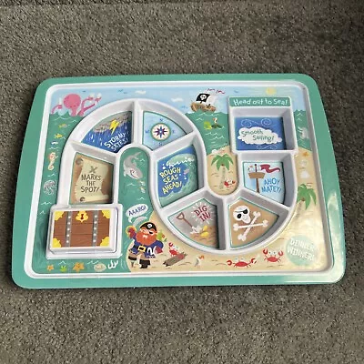 Buy Kids Dinner Tray Fred The Pirate Dinner  Fussy Eater Plate (r) • 11.50£