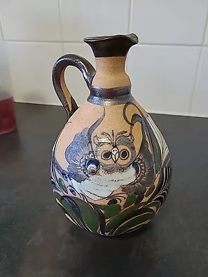 Buy Handmade Tonala Pottery Spouted Vase With Handle With Owl Tacat Mexico • 4.99£