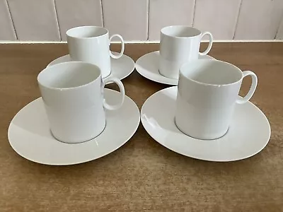 Buy Thomas China - 4 X Cups & Saucers - White • 16£