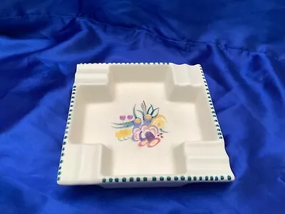 Buy Poole Pottery Hand Painted Square Ashtray • 8£