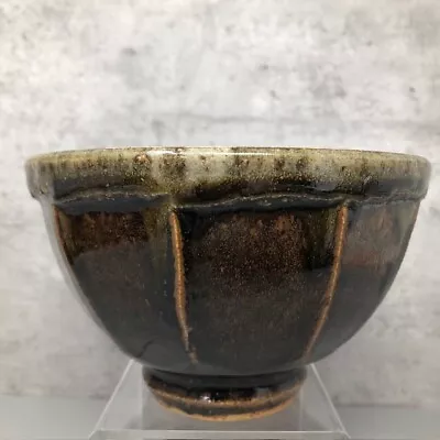 Buy Richard Batterham Ash Green Glaze Tenmoku Glaze Cut Sided (10) Vase 15cm #1766 • 280£