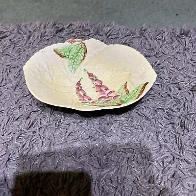 Buy Vintage Carlton Ware Yellow Fox Glove Plate Leaf Dish Bowl • 4£