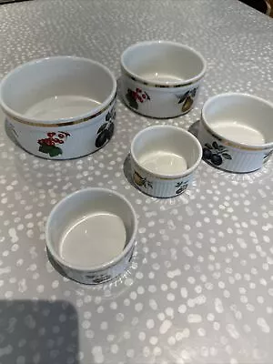 Buy Vintage Alfred Meakin 'Evesham Fruits' Set Of 5 Nesting Souffle Dishes • 5£