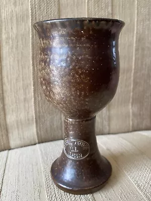 Buy Vintage Bendigo Studio Pottery Australia 14cm Salt Glaze Stoneware Goblet 1980 • 14.50£