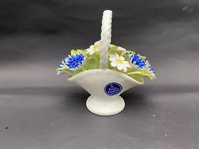 Buy Vintage Royal Doulton England Bone China Handled Basket Bouquet Of Flowers • 19.57£