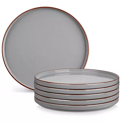 Buy Vancasso Plates Set Grey Porcelain Dinner Dessert Bread Side Plates 6pc For 6 • 17.99£