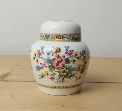Buy Coalport Ming Rose Tea Caddy Ginger Jar Floral Bone China 11.5cms Vintage • 14.99£
