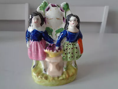 Buy Antique Staffordshire Flat Back,  Women With Basket Of Fruit? • 5£