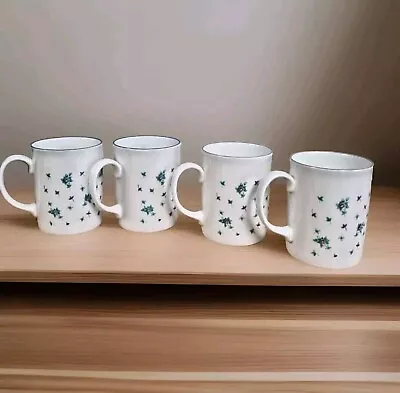 Buy 4 X Coloroll Fine Bone China Mugs Staffordshire England Floral  • 14.90£