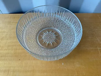 Buy Vintage Clear Cut Glass Trifle Fruit Serving Bowl • 4.99£