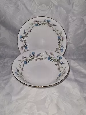 Buy 2 X ROYAL ALBERT BONE CHINA BRIGADOON Cereal / Dessert Bowls - 16 Cm - VGC! • 9.99£