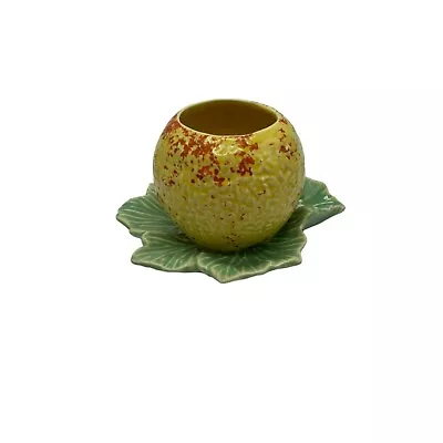 Buy Vintage Pottery McCoy USA Orange On Leaf Ceramic Planter 25% Orange Cold Paint • 55.87£