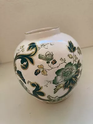 Buy Vintage Masons Ironstone China Chartreuse Pattern Ginger Jar Base No Lid (vase) • 16.76£