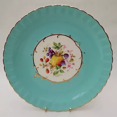 Buy H. J. Wood Vintage Decorative Plate Aqua Blue & Fruit Pattern 25.5cm Diameter • 10.99£