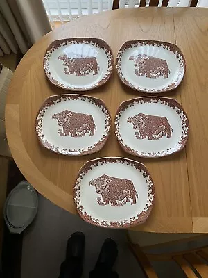 Buy Vintage 70s English Ironstone Pottery Beefeater Steak Plates • 4.20£