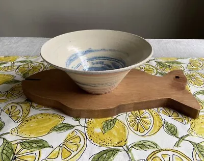 Buy Unique Hand Thrown North Wales Studio Pottery Large Bowl: Initials On Base • 12.50£