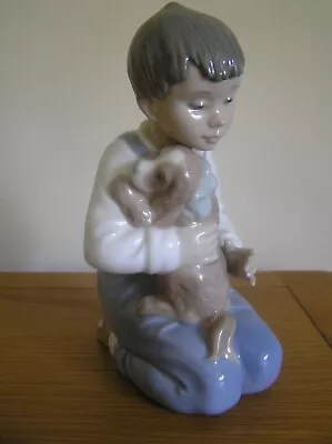 Buy NAO BY LLADRO FIGURINE Forever Friends Kneeling Boy With Puppy  1990  # 627  VGC • 15£