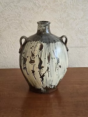 Buy Jim Malone Studio Pottery Stoneware Vase With Hakeme Slip And Iron Decoration • 275£