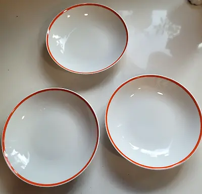 Buy Thomas Rosenthal Salad Plates Germany Set Of 3 - White W/ Red Stripe 7.5  • 41.80£