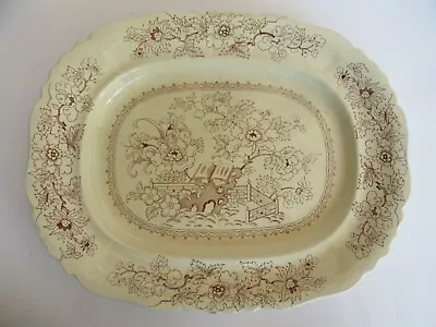 Buy Antique Large Mason's Patent Ironstone China England Brown Platter (17 1/4 ) • 32.57£