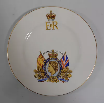 Buy Portland Pottery Cobridge Queen Elizabeth II Coronation Collectors Plate 1953 • 9£