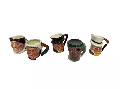 Buy 5 Mini Miniature Toby 'Mugs Lancaster Hand Painted England Sandland Marked 1.75  • 27.94£
