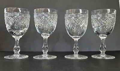 Buy Lovely Set Of Four Swagged Design Vintage Edinburgh Crystal Port Glasses ED184 • 49.95£