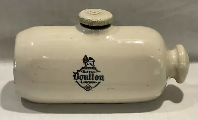 Buy Antique Royal Doulton Lambeth Hot Water Pottery Stoneware Bottle Foot Bed Warmer • 49.38£