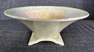 Buy BESWICK Art Deco Green Wash Open Bowl - Arched Foot • 9.50£