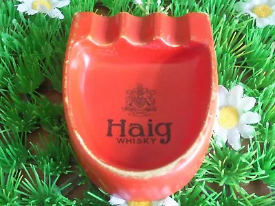 Buy Old Vintage Carlton Ware Haig Whisky Horseshoe Shape Pub Ashtray Advertising A/F • 24.99£