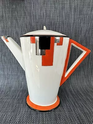 Buy Shelley Art Deco Rare Vogue Orange Block Pattern Coffee Pot • 1,499£