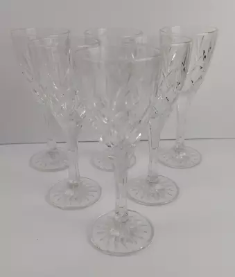 Buy Crystal Wine Glasses Royal Doulton Set Of 6 Cicant Or Canterbury Wine Glasses • 112.99£
