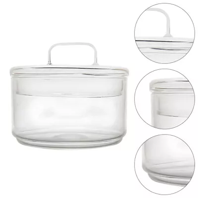 Buy  Glass Bowl With Lid Fruit Kitchen Tableware Baking Pan Apothecary Jars Cover • 11.15£