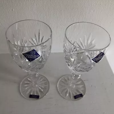 Buy Pair Of Edinburgh Crystal Vintage Wine Glasses New • 12.99£