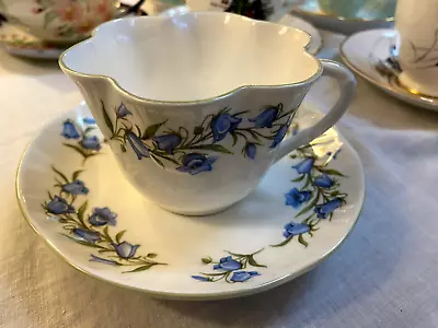 Buy Vtg Crown Staffordshire Tea Cup & Saucer English Bone China BLUEBELL Pattern • 17.70£