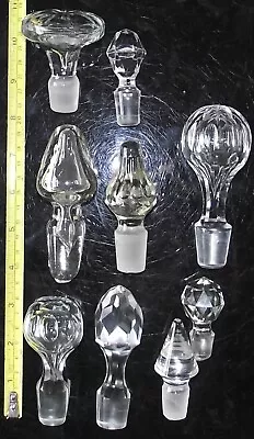 Buy Job Lot Bundle 9 Vintage Pointed, Round & Faceted Decanter Stoppers. UK ONLY • 8£