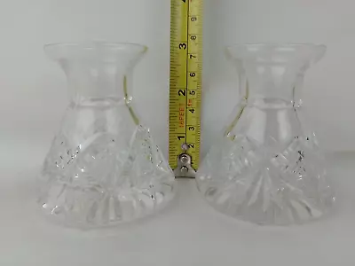 Buy Posey Vases Pair  Cut Glass Small Vase 3  High Heavy Good Quality Cut Glass • 28£