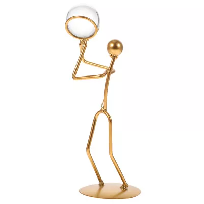 Buy  Sports Figure Ornaments Crystal Ball Man Office Decor Gold Trim • 12.59£