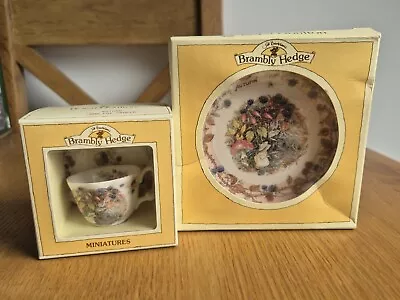 Buy Royal Doulton Brambly Hedge Miniature Autumn Trio Cup, Saucer And Plate SU798 • 19.99£
